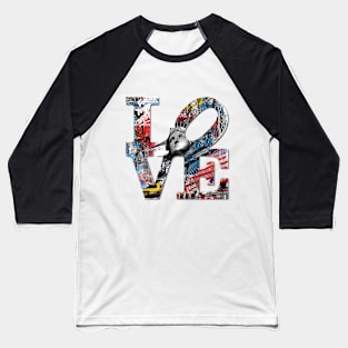 Love Pop Art Baseball T-Shirt